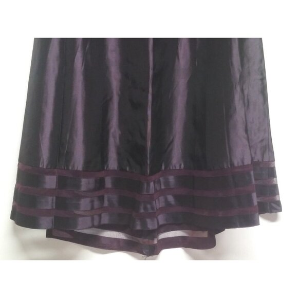 Vera Wang Womens Cocktail Dress Sz 10 Strapless Violet Purple bow fit flare EUC - Picture 4 of 11